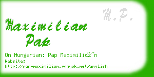 maximilian pap business card